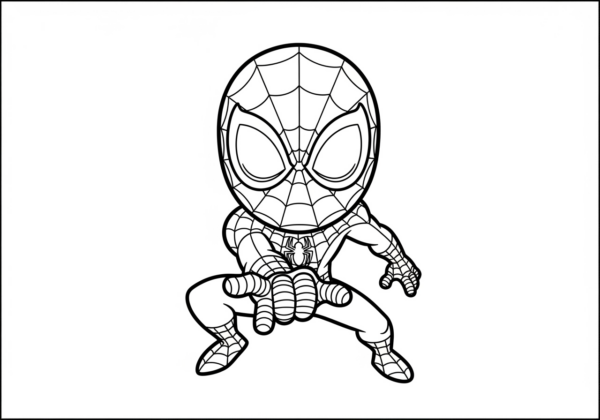 Happy Birthday Spiderman Coloring Page - Free Printable