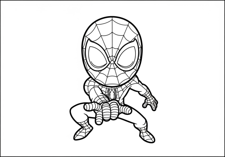 Cartoon Spiderman Coloring Pages for Kids Cartoon Spiderman Coloring Pages for Kids