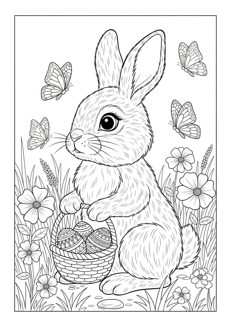 Bunny Image to Print Out and Color