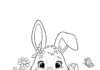 Bunny with Carrot Coloring Page to Print Out and Color