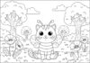 Cat Bee Poppy Playtime Coloring Page