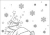Cat Christmas Coloring Page to Print Out and Color