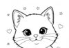 Cat Drawing Printable to Color