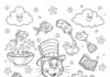 Cat in a Hat Coloring Page