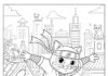 Cat Ninja Coloring Page to Print Out and Color