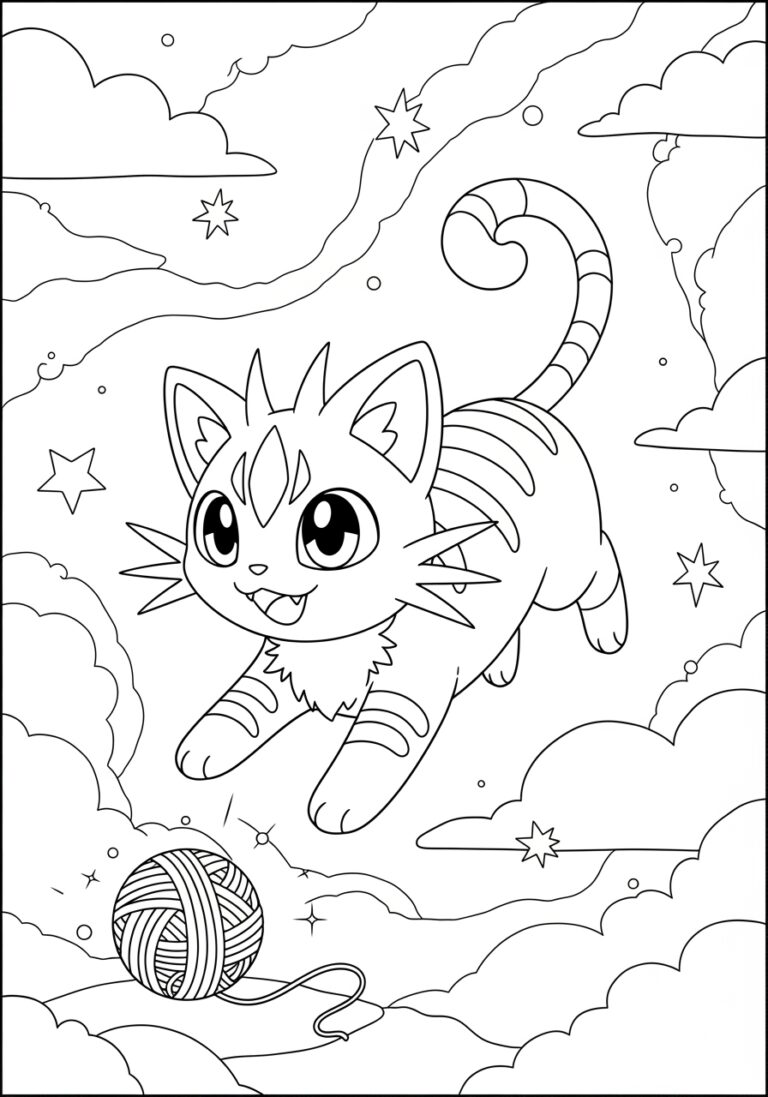 Cat Pokémon Coloring Page to Print Out and Color Cat Pokémon Coloring Page to Print Out and Color