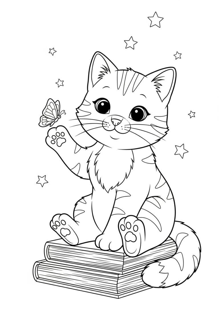 Cat Page to Print Out and Color