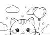 Cat Squishmallow Coloring Page to Print Out and Color