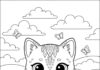 Chibi Cat Picture to Print Out and Color