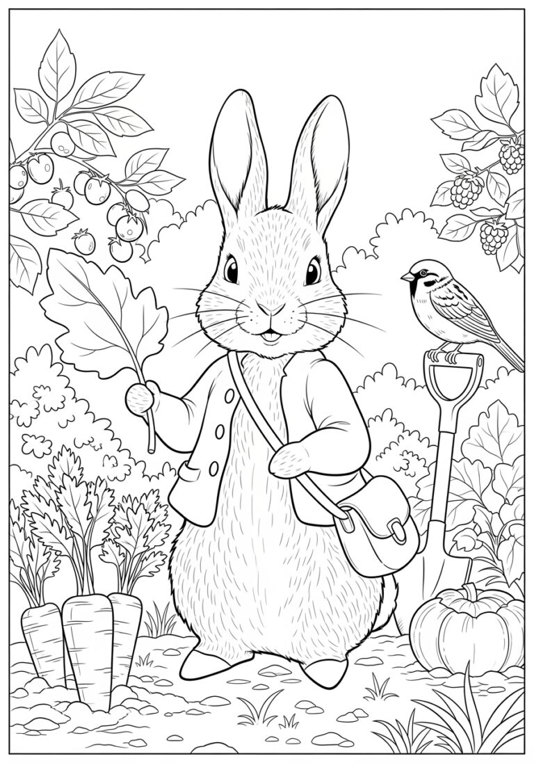 Coloring Page of Peter Rabbit to Print Out and Color Coloring Page of Peter Rabbit to Print Out and Color