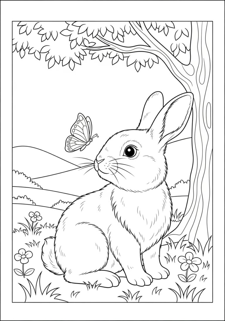 Coloring Picture of a Rabbit to Print Out and Color Coloring Picture of a Rabbit to Print Out and Color