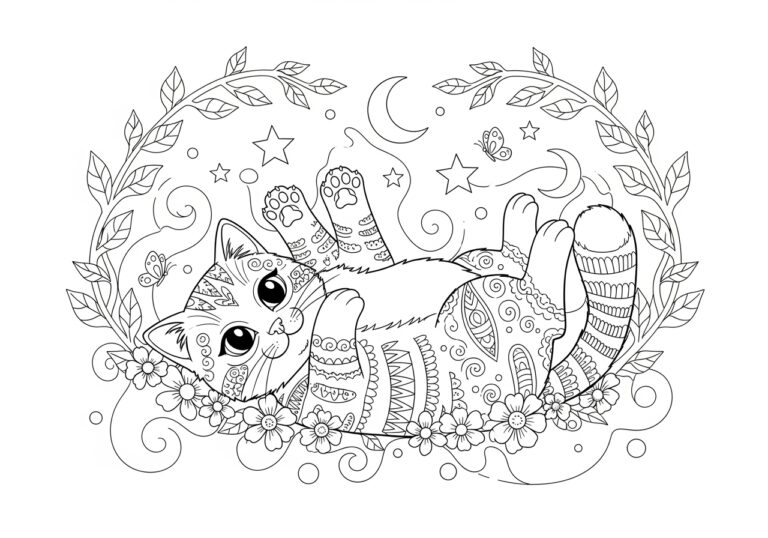 Coloring in Cat Picture