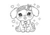 Cute Kawaii Dog Coloring Pages
