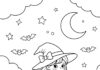 Cute Witch Coloring Page to Print Out and Color