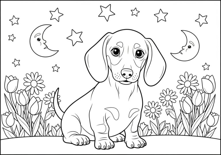 Dachshund Puppy Coloring Pages: Fun and Adorable Prints