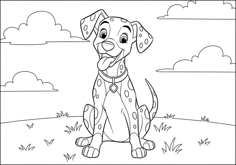 Dalmatian Dog Coloring Page