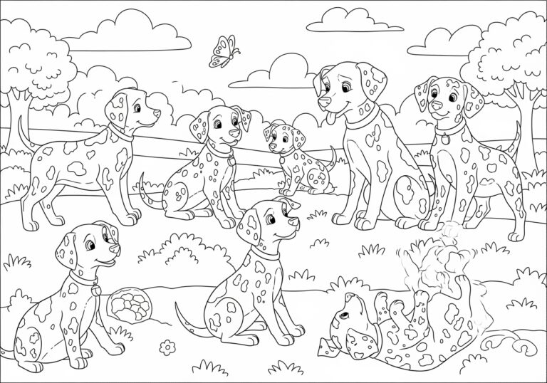 Dalmatian Puppies Coloring Pages: Fun and Adorable Printables