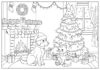 Dog and Cat Christmas Coloring Pages