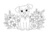 Dog and Flower Coloring Pages: Fun & Free Printables