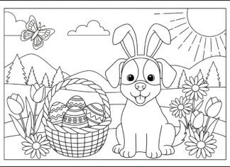 Dog Easter Coloring Pages: Printable Fun for Kids