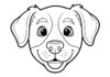 Dog Face Coloring Page: Fun and Creative Printable for Kids
