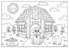 Dog House Coloring Page: Fun and Creative Printable for Kids