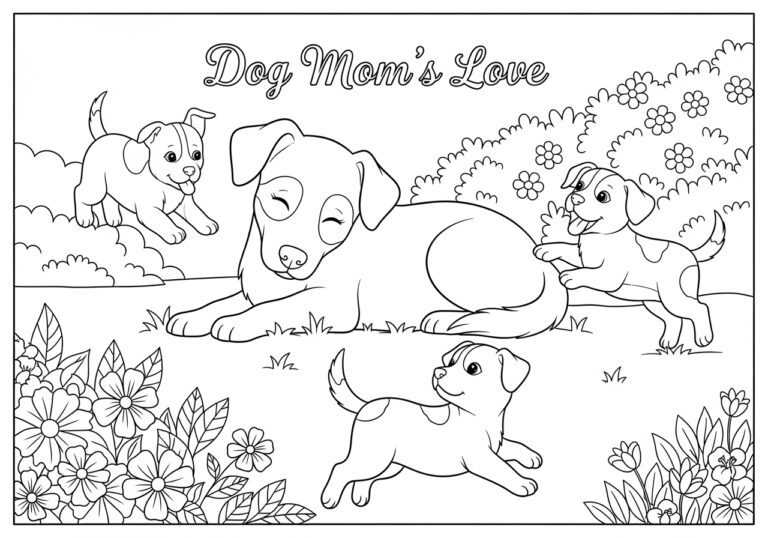 Dog Mom Coloring Pages: Creative Fun for Pet Lovers