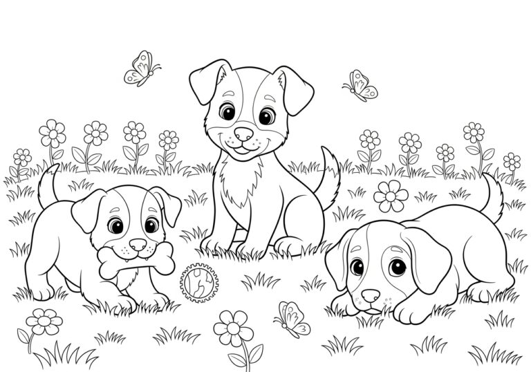 Dog Pictures to Print Out and Color