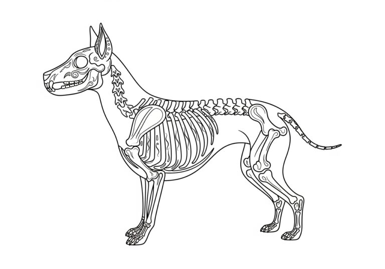 Explore Dog Skeleton Coloring Pages