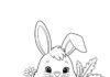Easter Bunny with Carrot Coloring Page