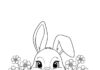 Easter Rabbit Coloring Page to Print Out and Color