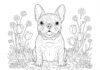 Frenchie Dog Coloring Page for Kids