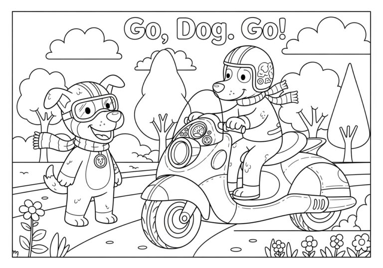 Go Dog Go Colouring Pages: Fun and Engaging Printables for Kids Go Dog Go Colouring Pages: Fun and Engaging Printables for Kids