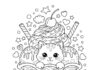 Kitty Ice Cream Coloring Page