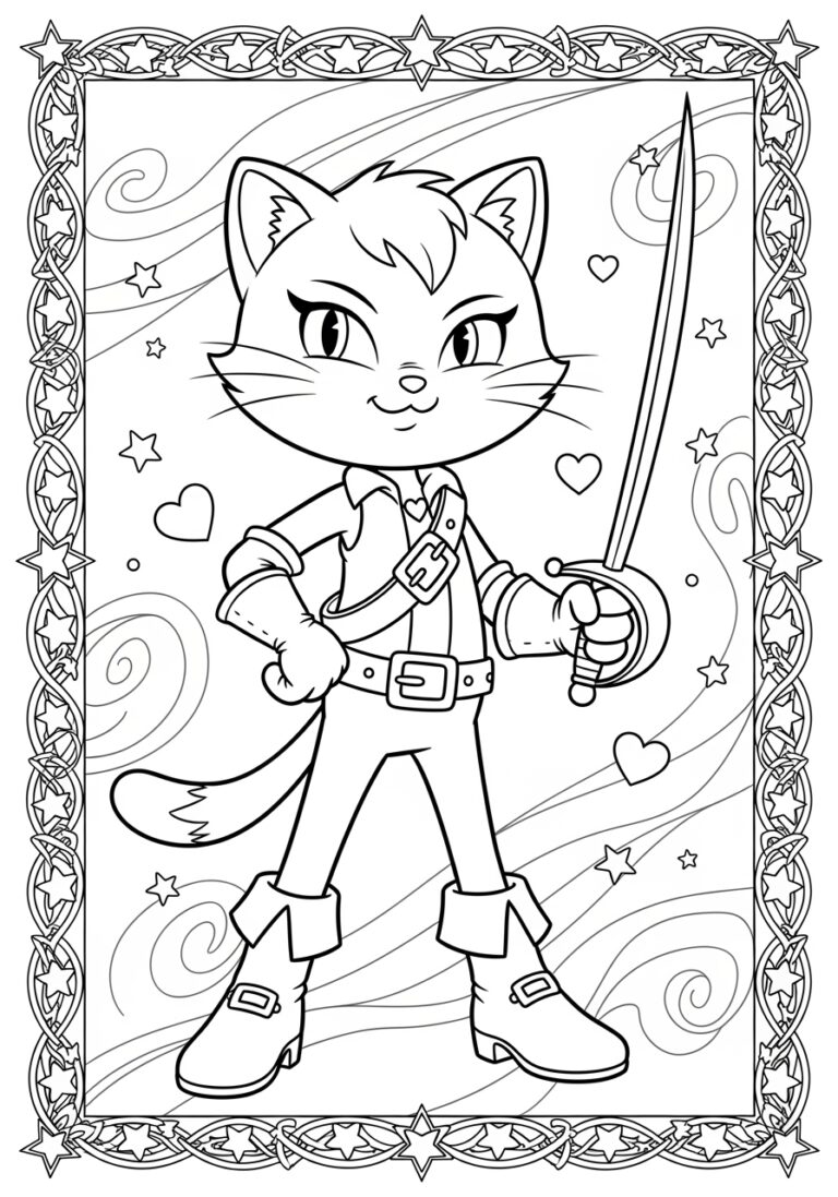 Kitty Softpaws Coloring Page to Print and Color
