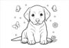 Labrador Puppy Coloring Page: Fun and Free Printable