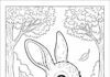Little Bunny Coloring Page to Print Out and Color