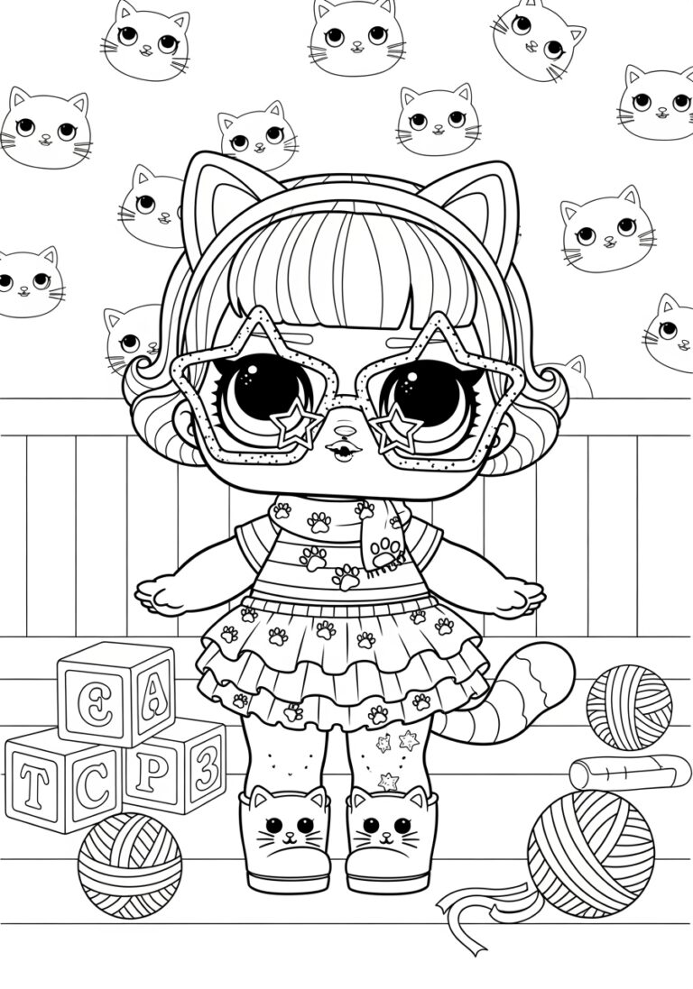 LOL Doll Cat Picture to Print Out and Color
