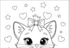 Marie the Cat Coloring Page to Print Out and Color
