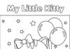 My Little Kitty Coloring Page to Print and Color