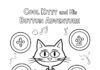 Pete the Cat Buttons Coloring Page