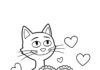 Pete the Cat Valentine’s Day Coloring Page