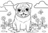 Fun and Free Pug Dog Coloring Pages for Kids