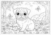 Adorable Pug Puppy Coloring Pages for Kids