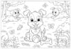Puppy Cartoon Coloring Pages for Kids