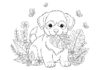 Puppy Coloring Pages for Adults