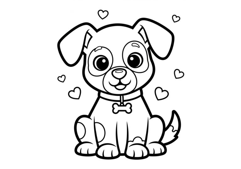 Puppy Colour Drawing: Fun and Engaging Coloring Page