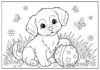 Puppy Dog Coloring Page: Free Printable Fun for Kids