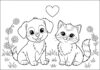 Puppy Kitten Coloring Pages: Fun and Adorable Printables