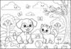 Puppy Playtime Coloring Pages for Kids